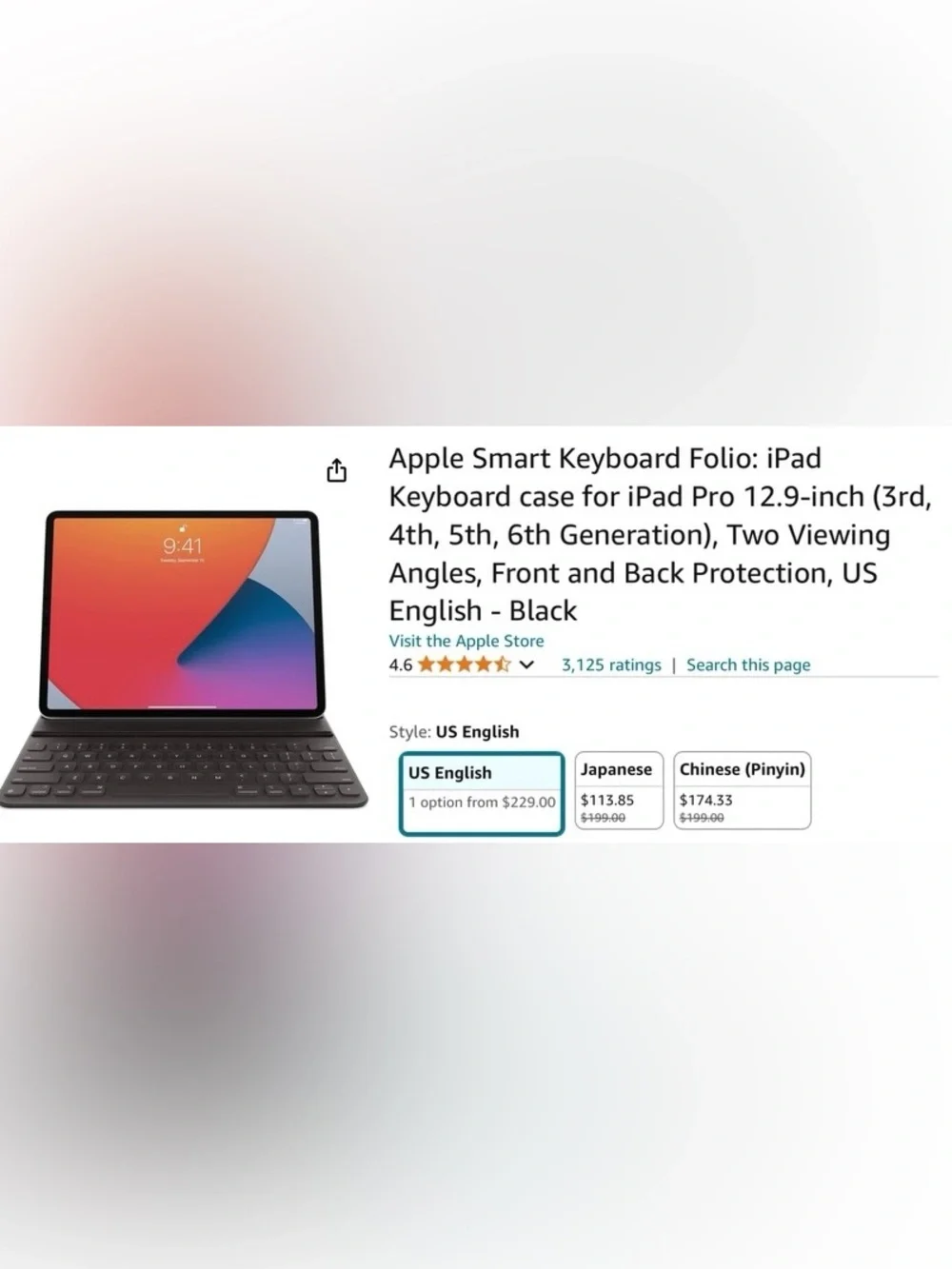 Apple smart keyboard